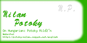 milan potoky business card